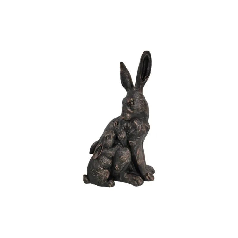 21'' Tall Mother Hare & Baby Cuddling Garden Statue by HouseOfZazla