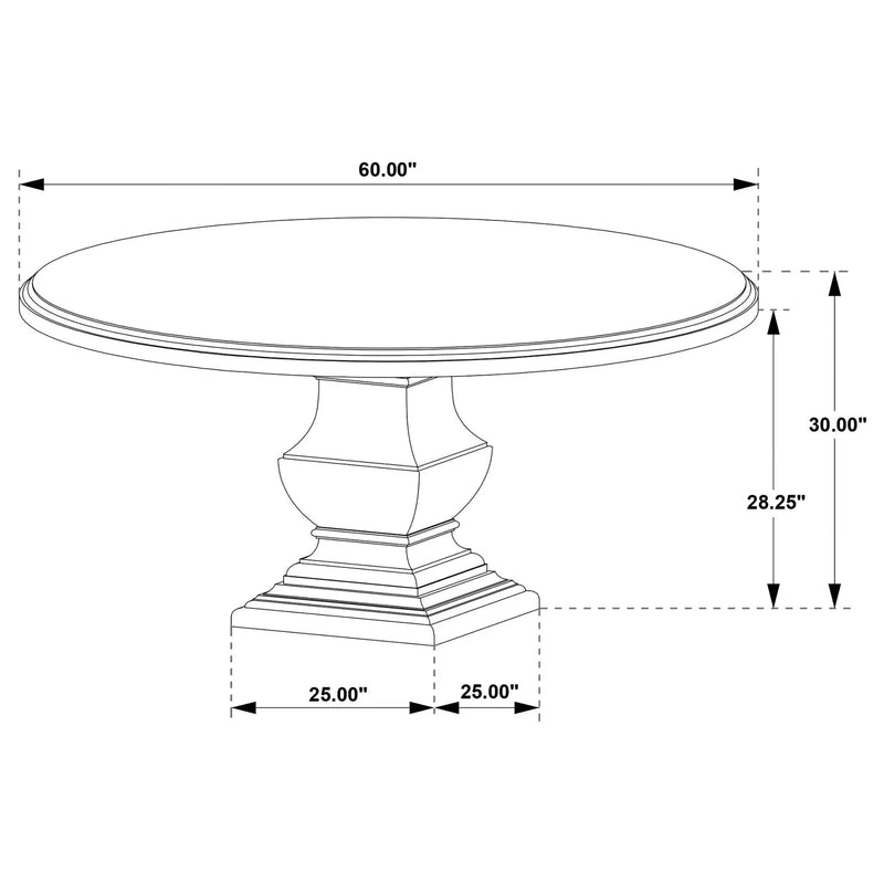 Twyla 60-inch Round Wood Dining Room Table Dark Cocoa by Unique Piece Furniture