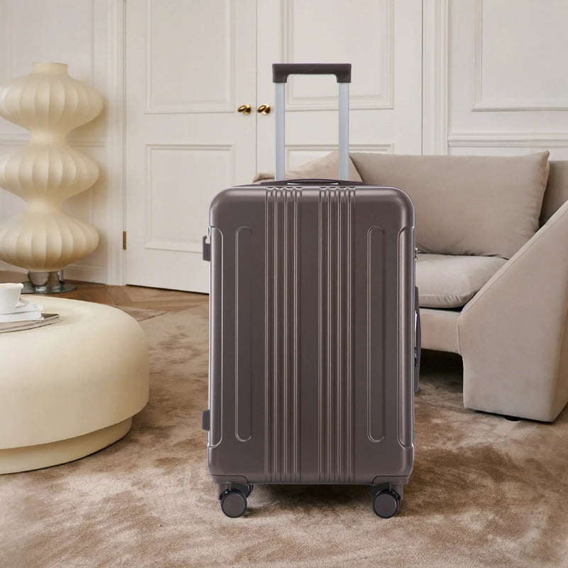 3 Piece ABS Spinner Wheel Luggage Set (Brown) by HouseOfZazla