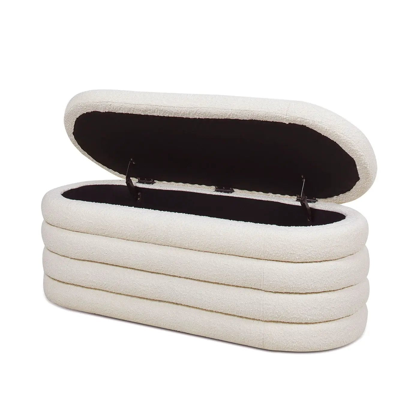 Fuji - Upholstered Oval Storage Bench by HouseOfZazla