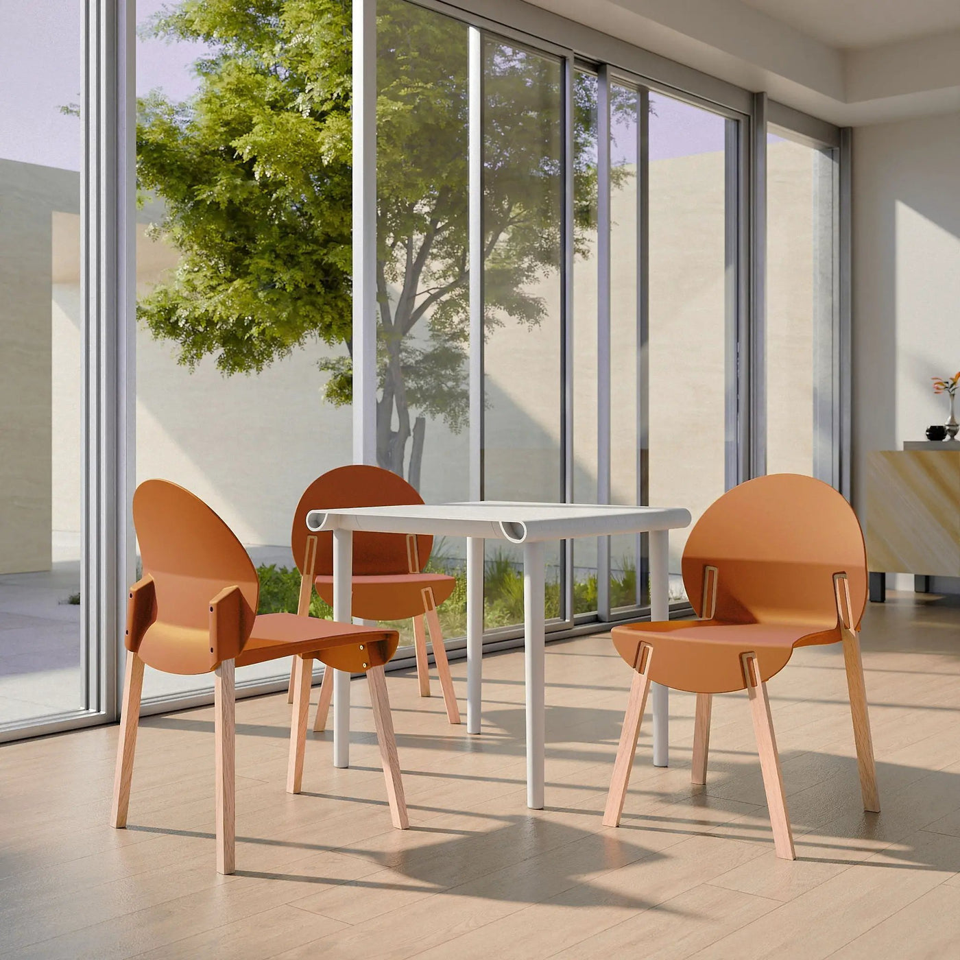 4 Piece Set Of Single Chairs With A Design Combining Modern And Traditional Elements by HouseOfZazla