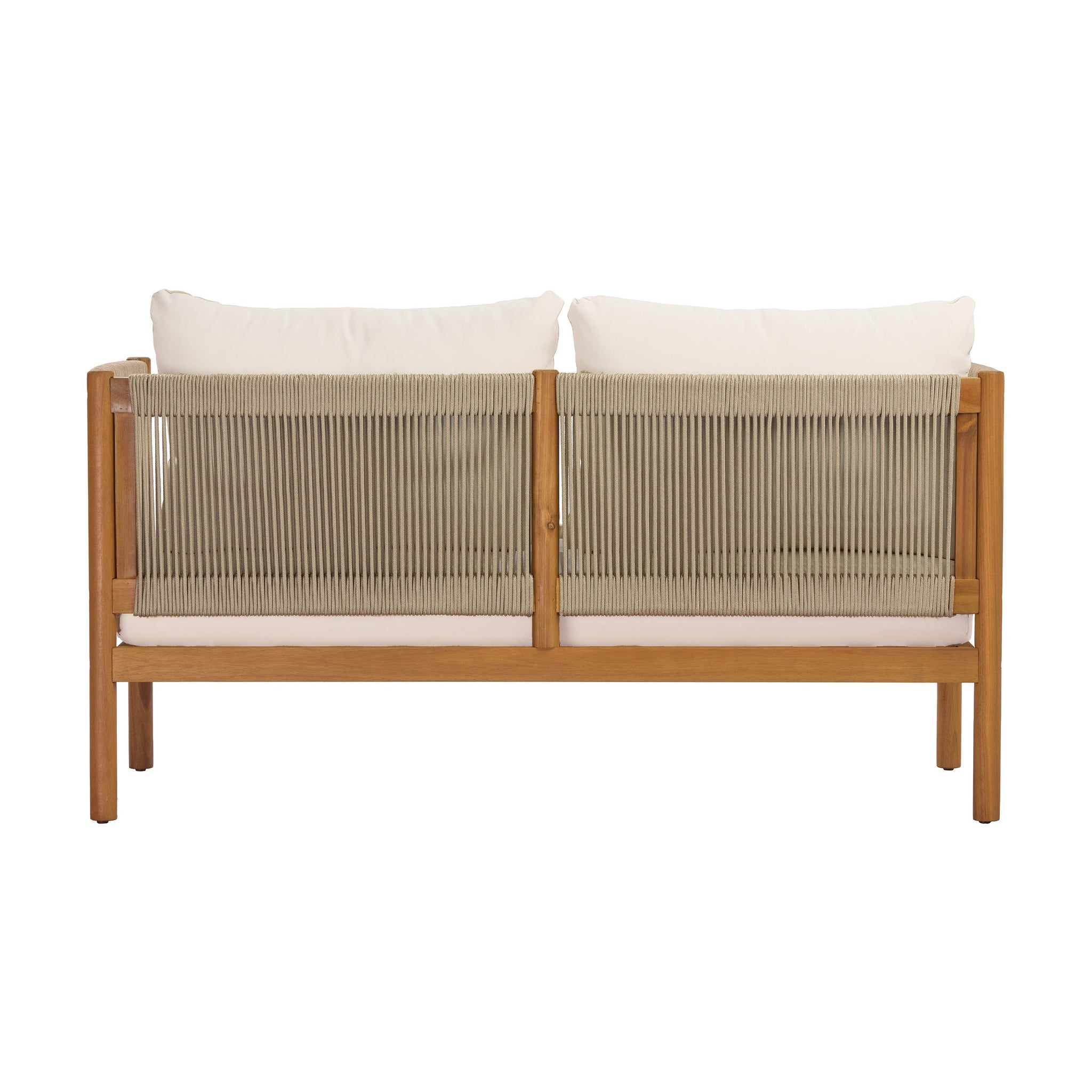 4-Piece Outdoor Sofa Set with Acacia Wood Frame in Teak Look by HouseOfZazla