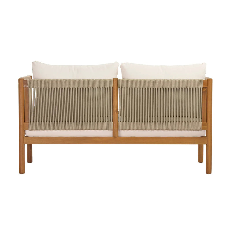 4-Piece Outdoor Sofa Set with Acacia Wood Frame in Teak Look by HouseOfZazla