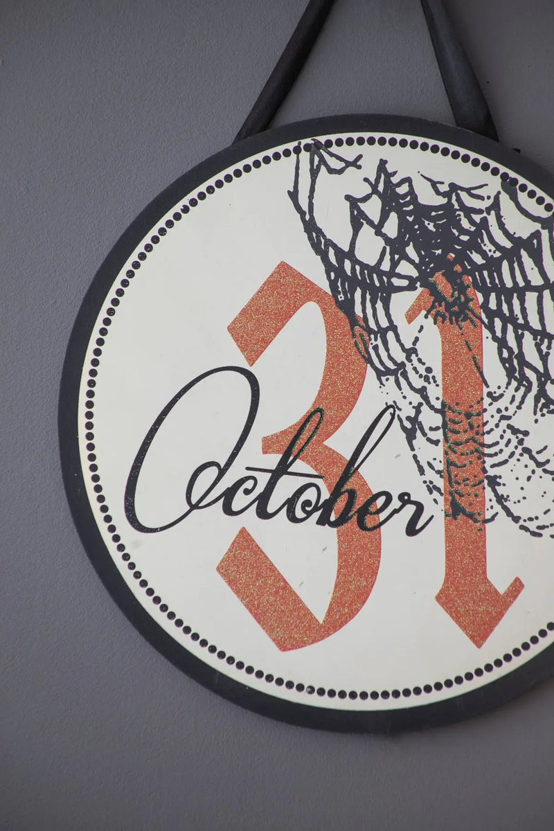 Set of 2, 12x12" Halloween Circle Sign by HouseOfZazla