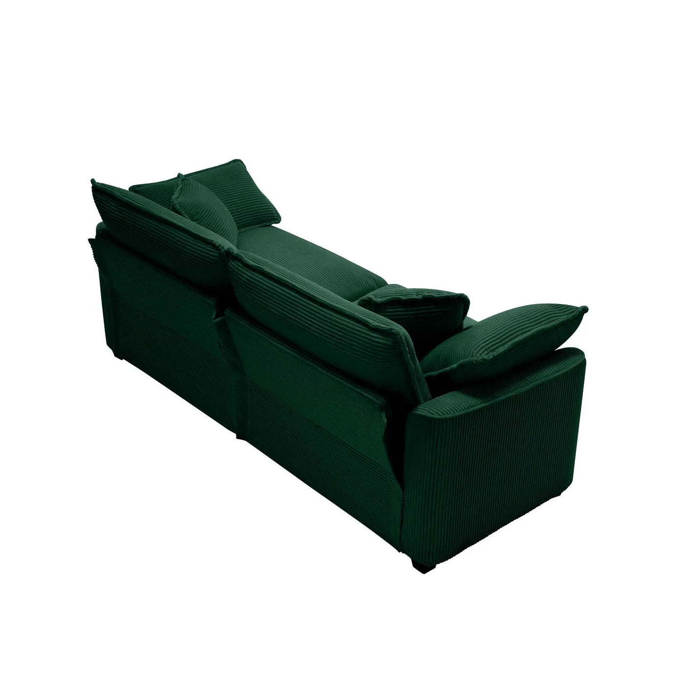 Modern 2 Seater With 4 Pillows, Upholstered Deep Seating Loveseat by HouseOfZazla