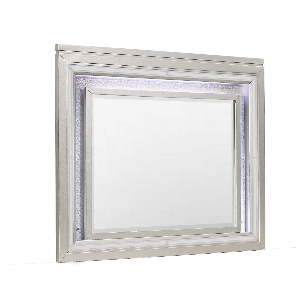 Glam Mirror with LED Light – Champagne