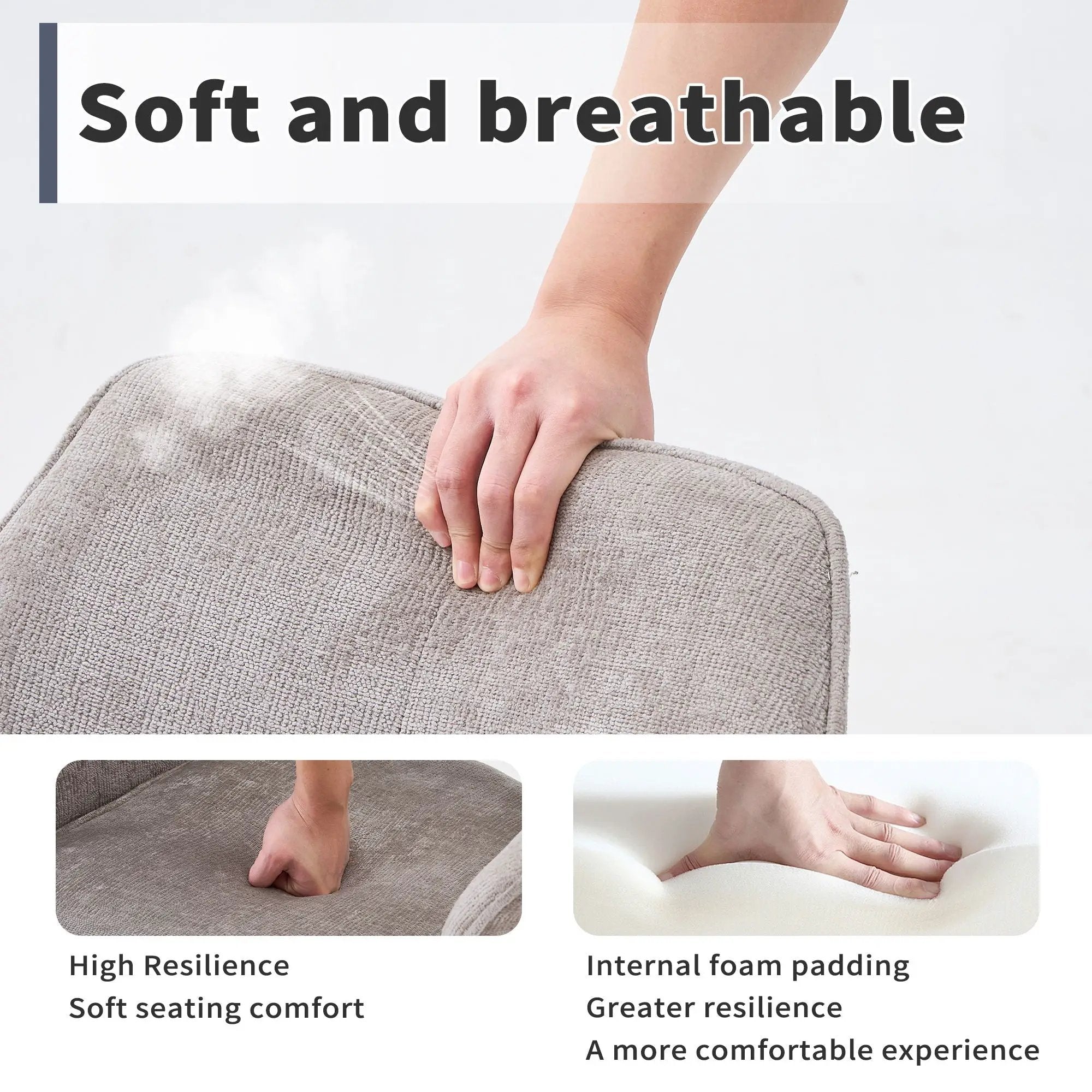 Dining Chair With Soft Cushion And 360° Rotation, Comfortable Armrest For Kitchen (Set of 2) - Gray by HouseOfZazla