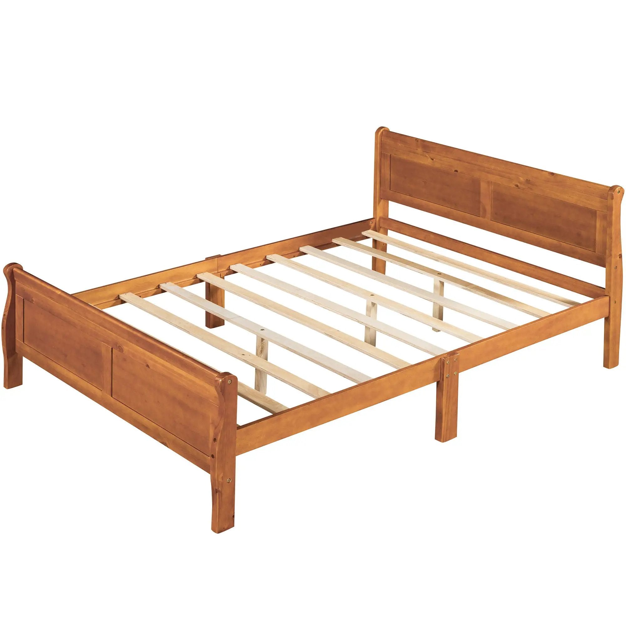Platform Bed Frame Mattress Foundation Sleigh Bed With Headboard / Footboard / Wood Slat Suppor by Unique Piece Furniture