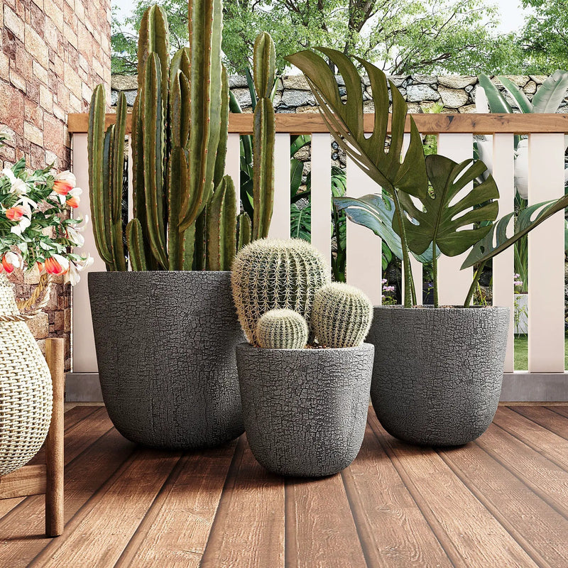 U_STYLE Lightweight MGO Planter Set of 3 by HouseOfZazla