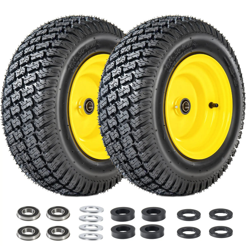 Set of 2 Lawn Mower Tires and Wheel Assembly by HouseOfZazla