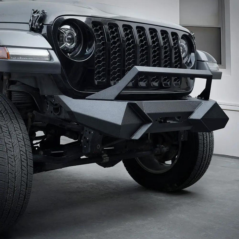 X Style Front Bumper with Winch Plate Compatible with Wrangler JK (2007-2017) by HouseOfZazla