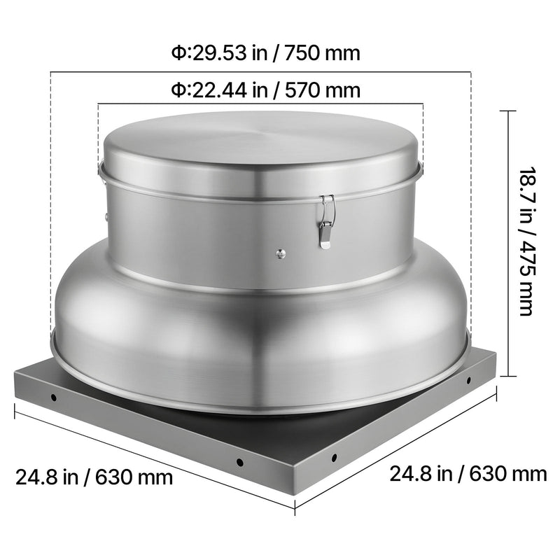 Roof Exhaust Fan with High-Power Motor and Adjustable Airflow by HouseOfZazla