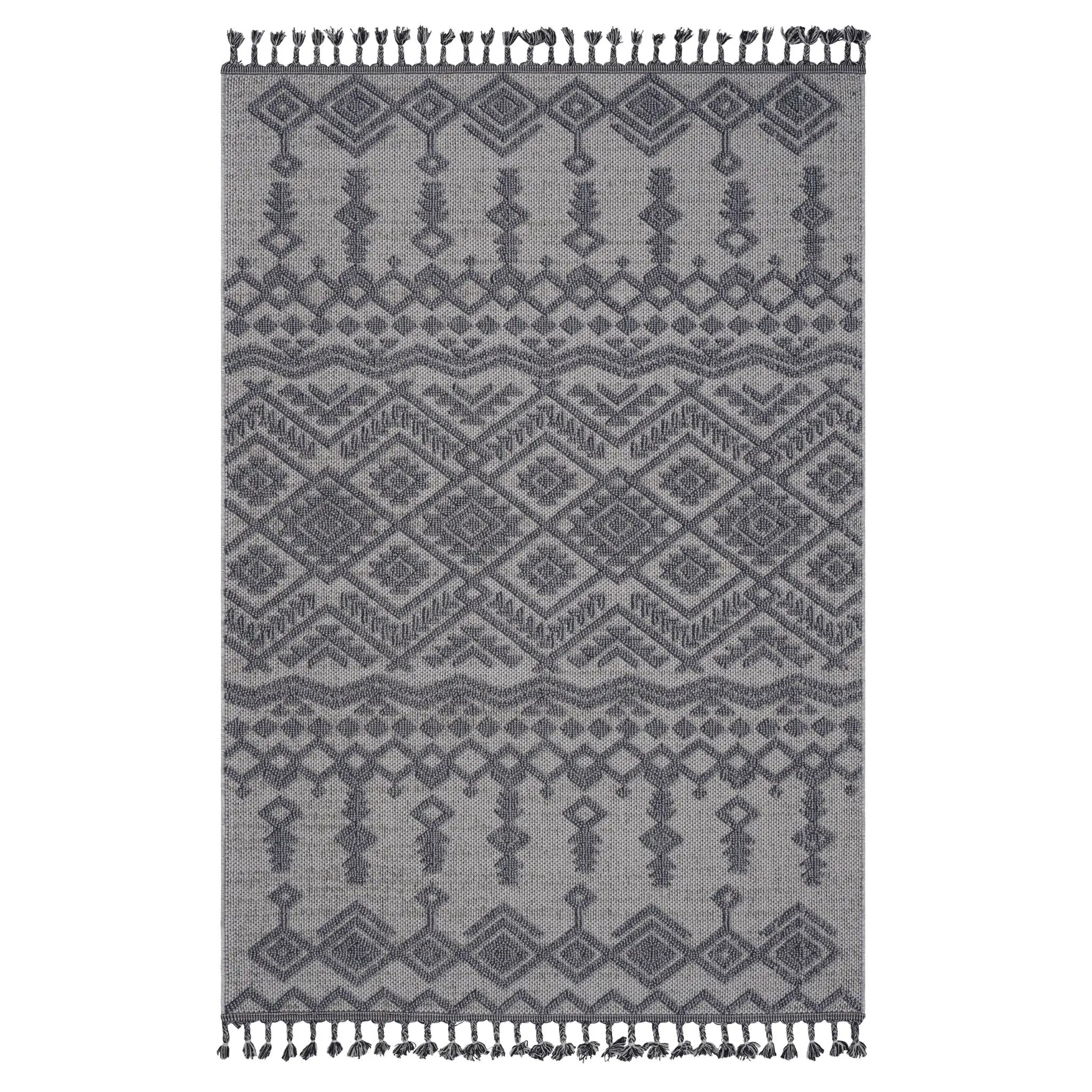 Guros - 8' X 10' Traditional Indoor / Outdoor Area Rug - White / Gray by HouseOfZazla