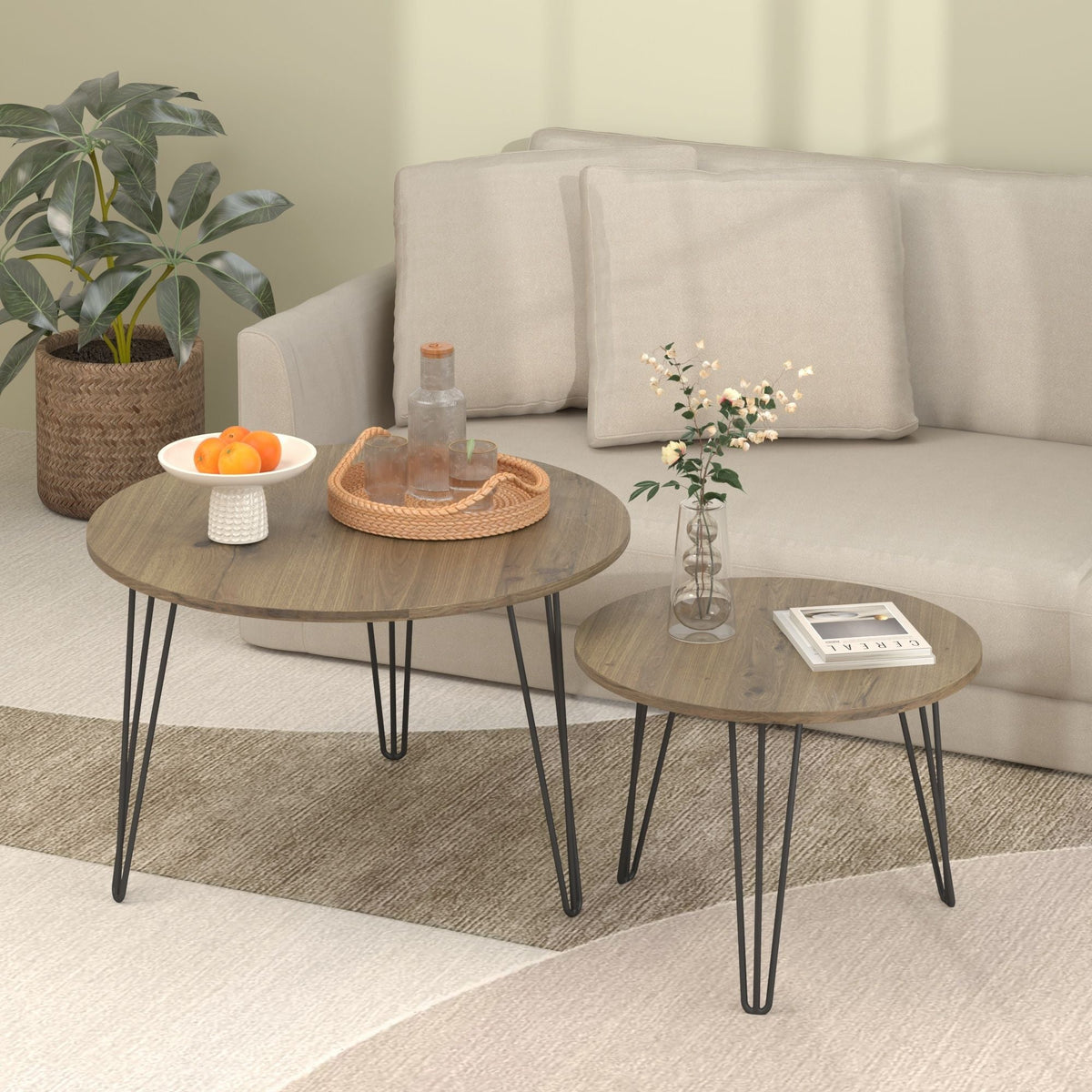 Round Nesting Coffee Table For Living Room (Set of 2), photo 3 of 14