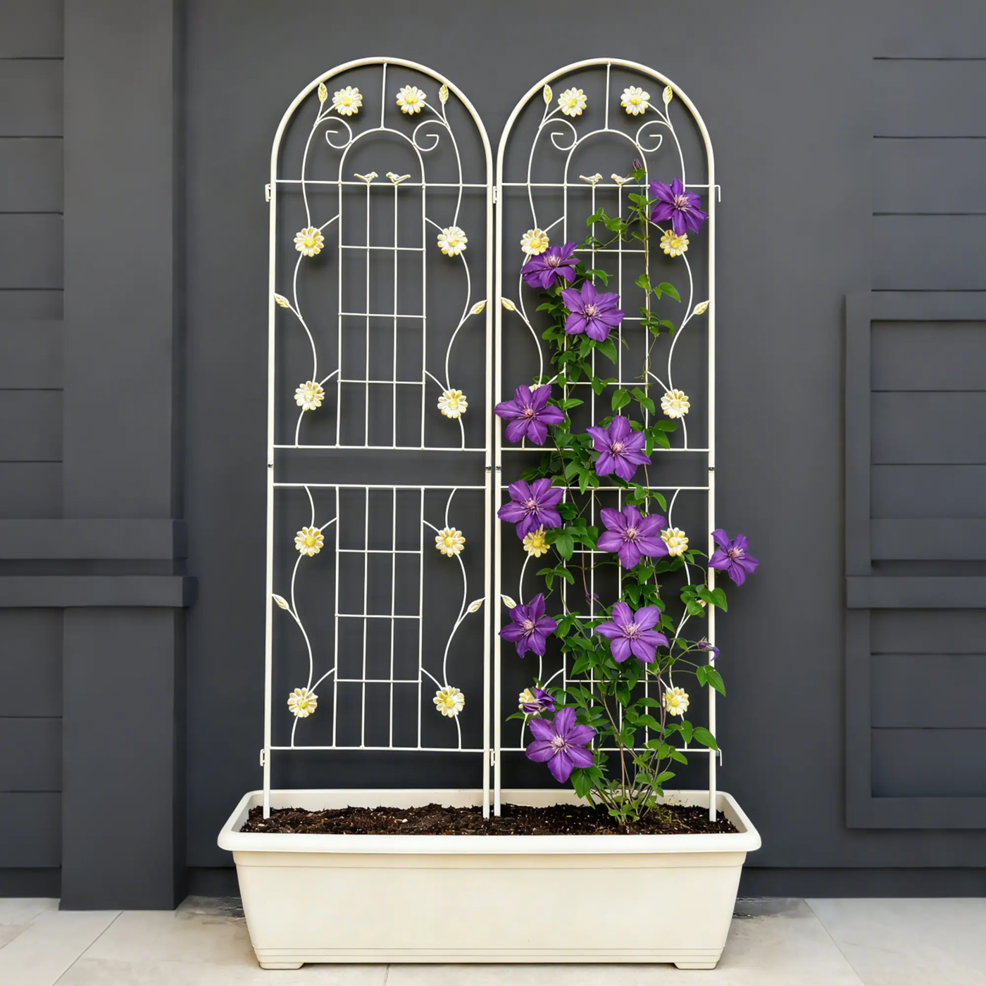 2 Pack Metal Garden Trellis 71" x 19.7" by HouseOfZazla