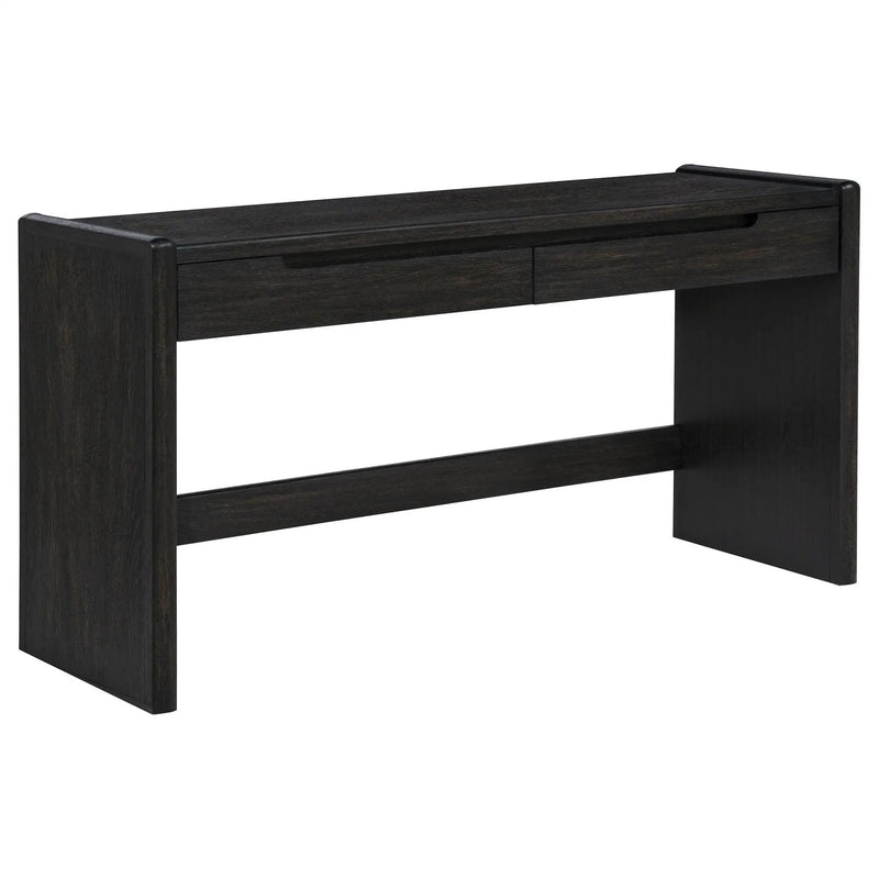 Leandro 2-drawer Home Office Writing Desk Burnished Black by Unique Piece Furniture