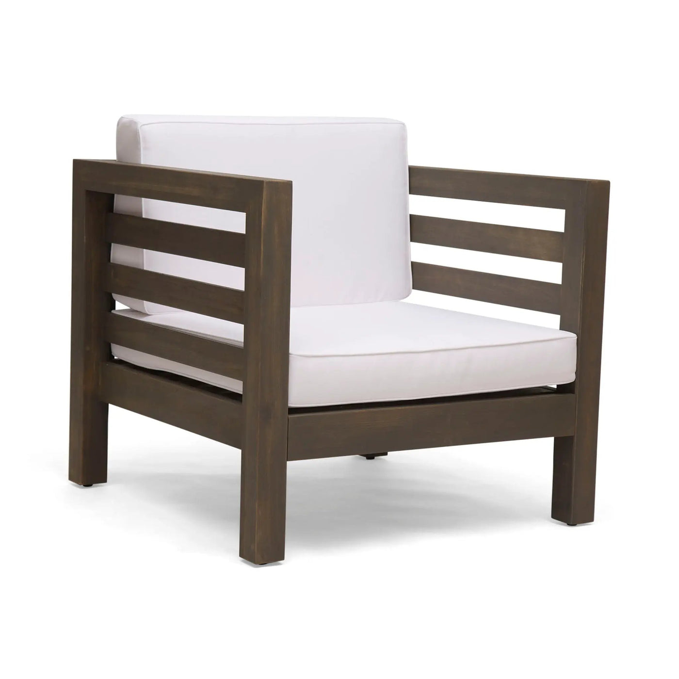 Outdoor Acacia Wood Patio Chair With Fabric Cushion by HouseOfZazla