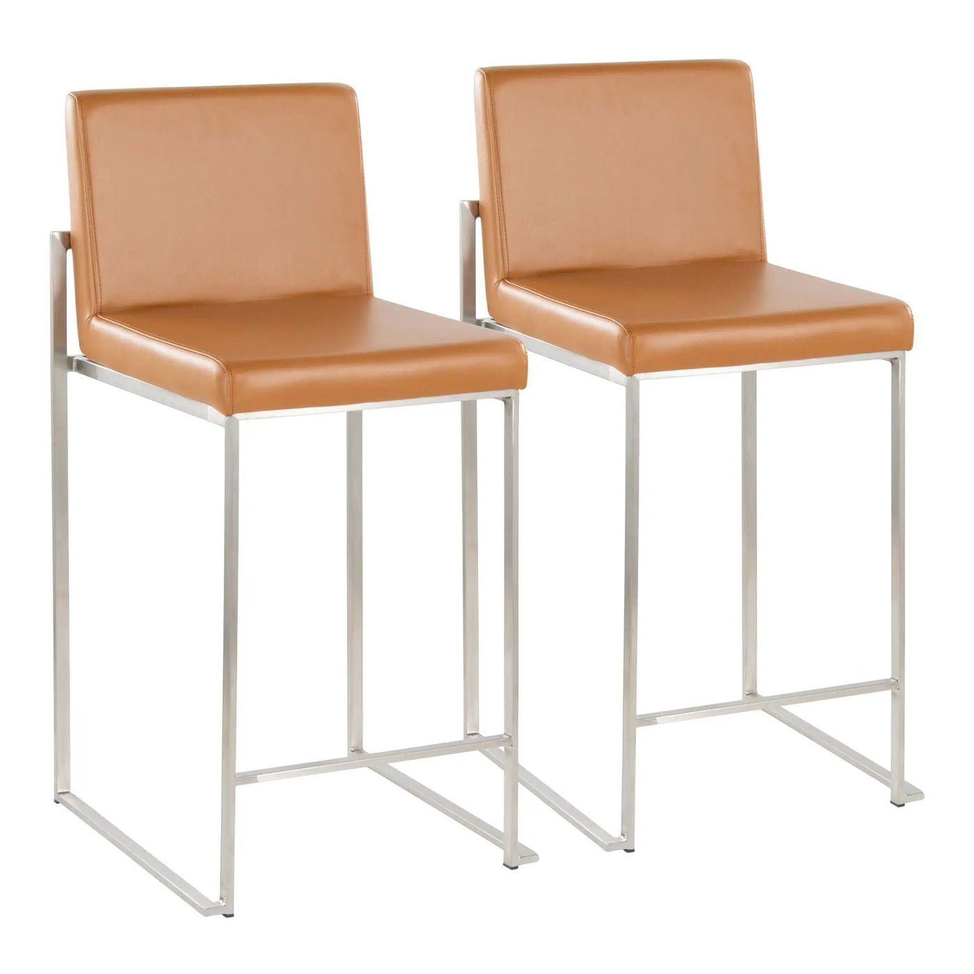 Fuji - Contemporary High Back Barstool (Set of 2) by HouseOfZazla