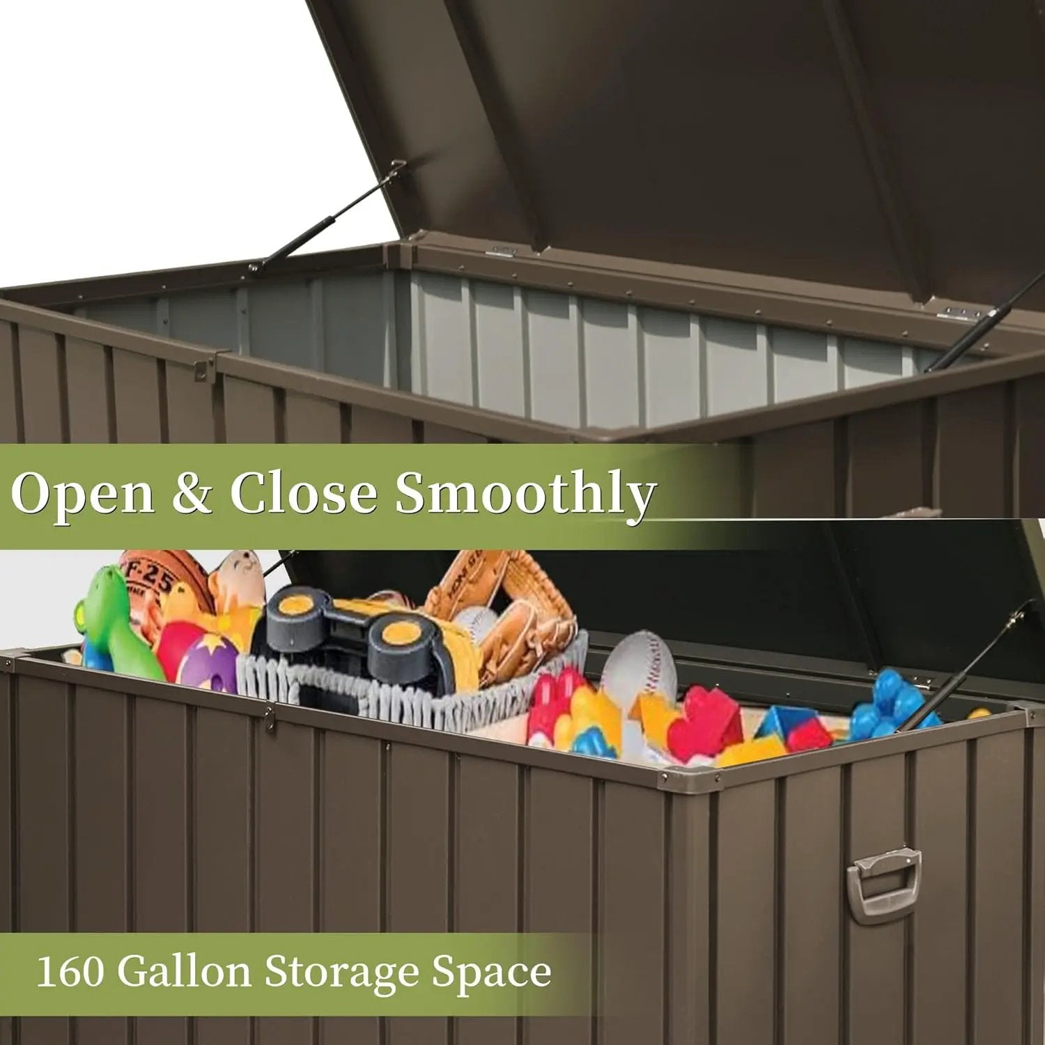 160 Gallon Outdoor Storage Deck Box Waterproof by HouseOfZazla