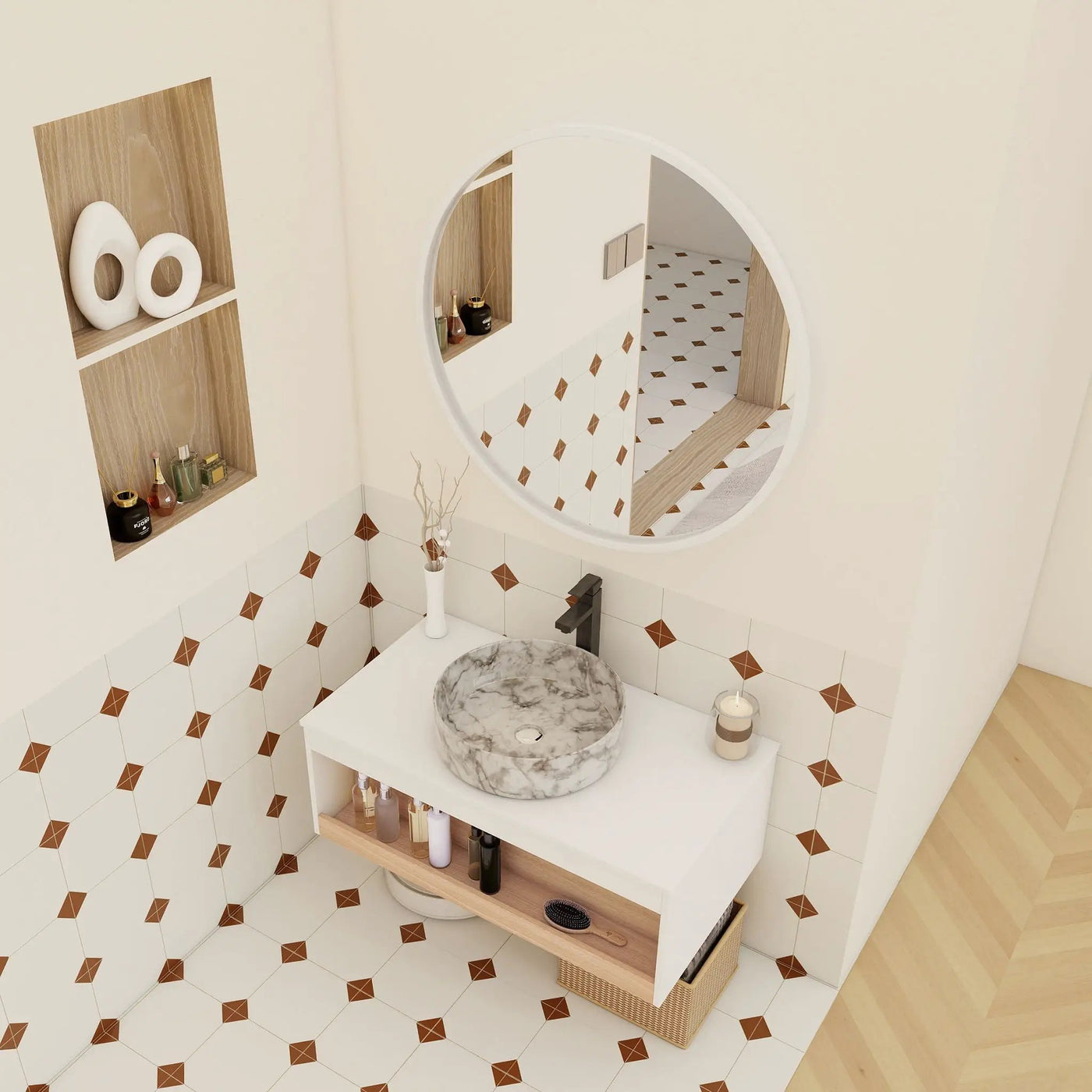 Floating Bathroom Vanity With Vessel Sink by HouseOfZazla