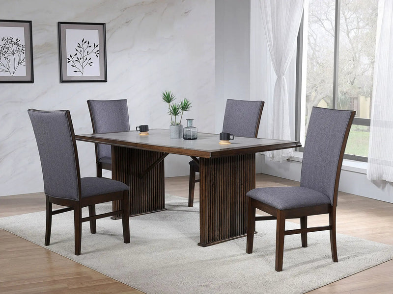 Sherwood 5-piece Rectangular Dining Table Set Brown by Unique Piece Furniture