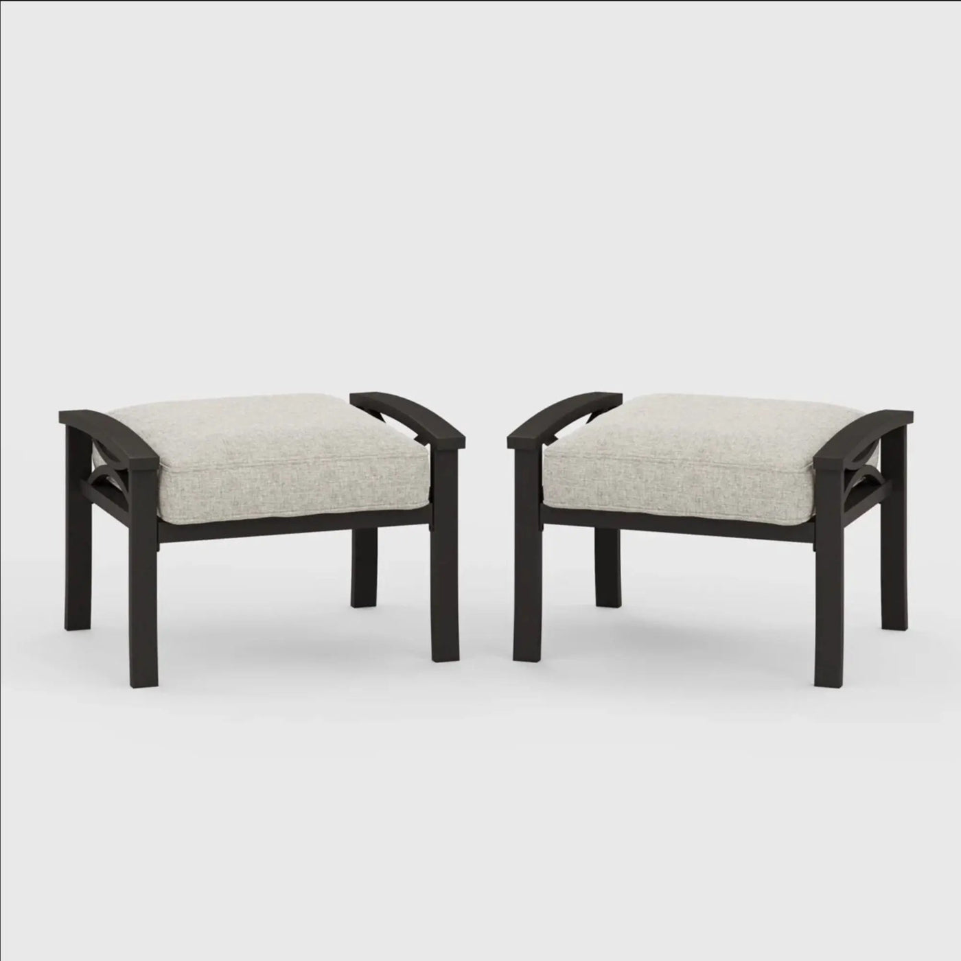 Modern All-Weather Ottomans With Cushions (Set of 2) by HouseOfZazla