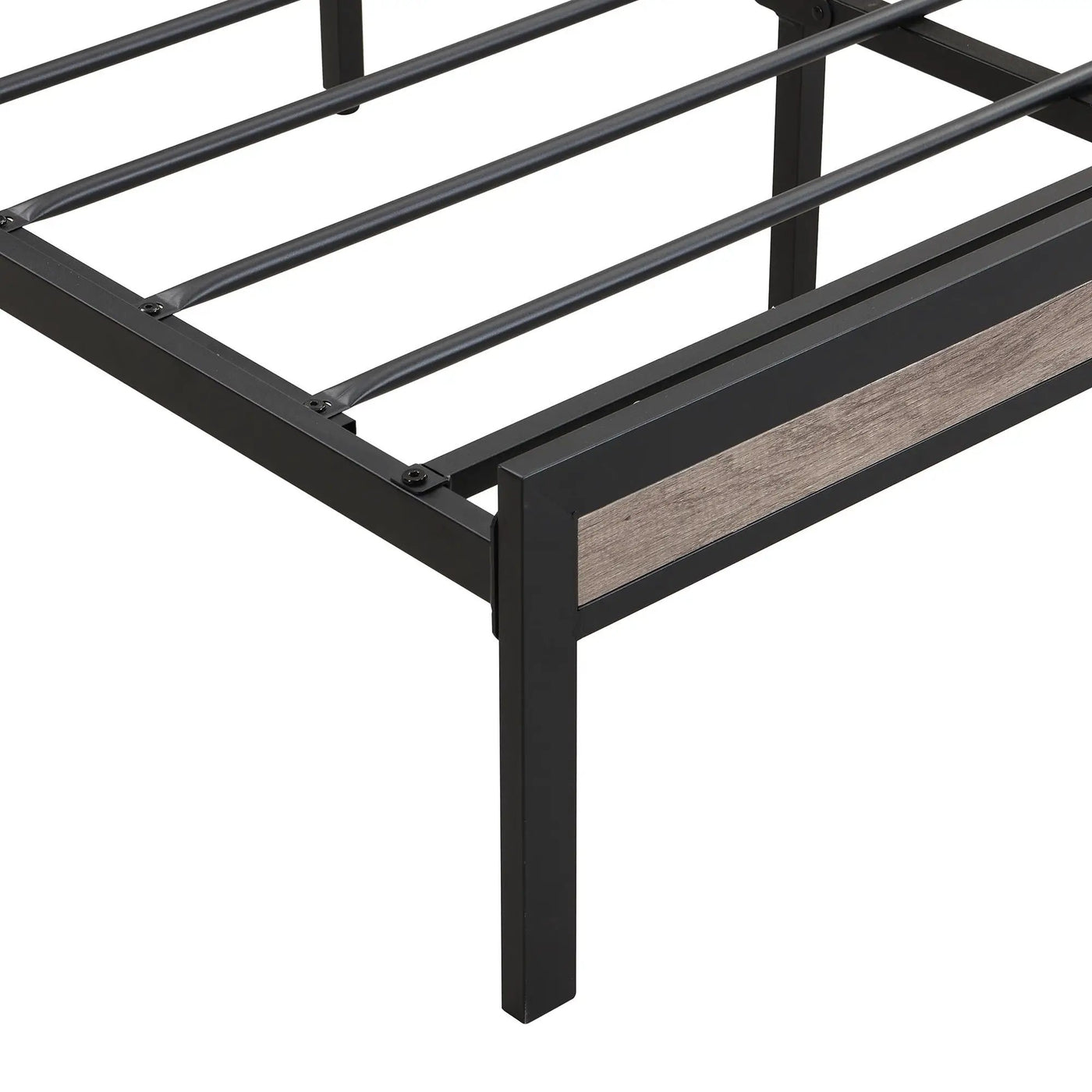Modern Bed Frame With LED Lights, Upholstered Headboard, USB Charging by HouseOfZazla