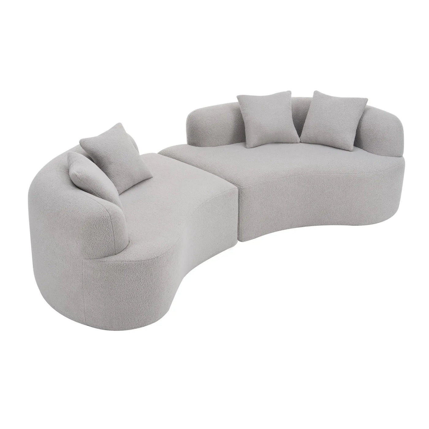 Curved 4 Seater Full Compression Sponge Sofa by HouseOfZazla