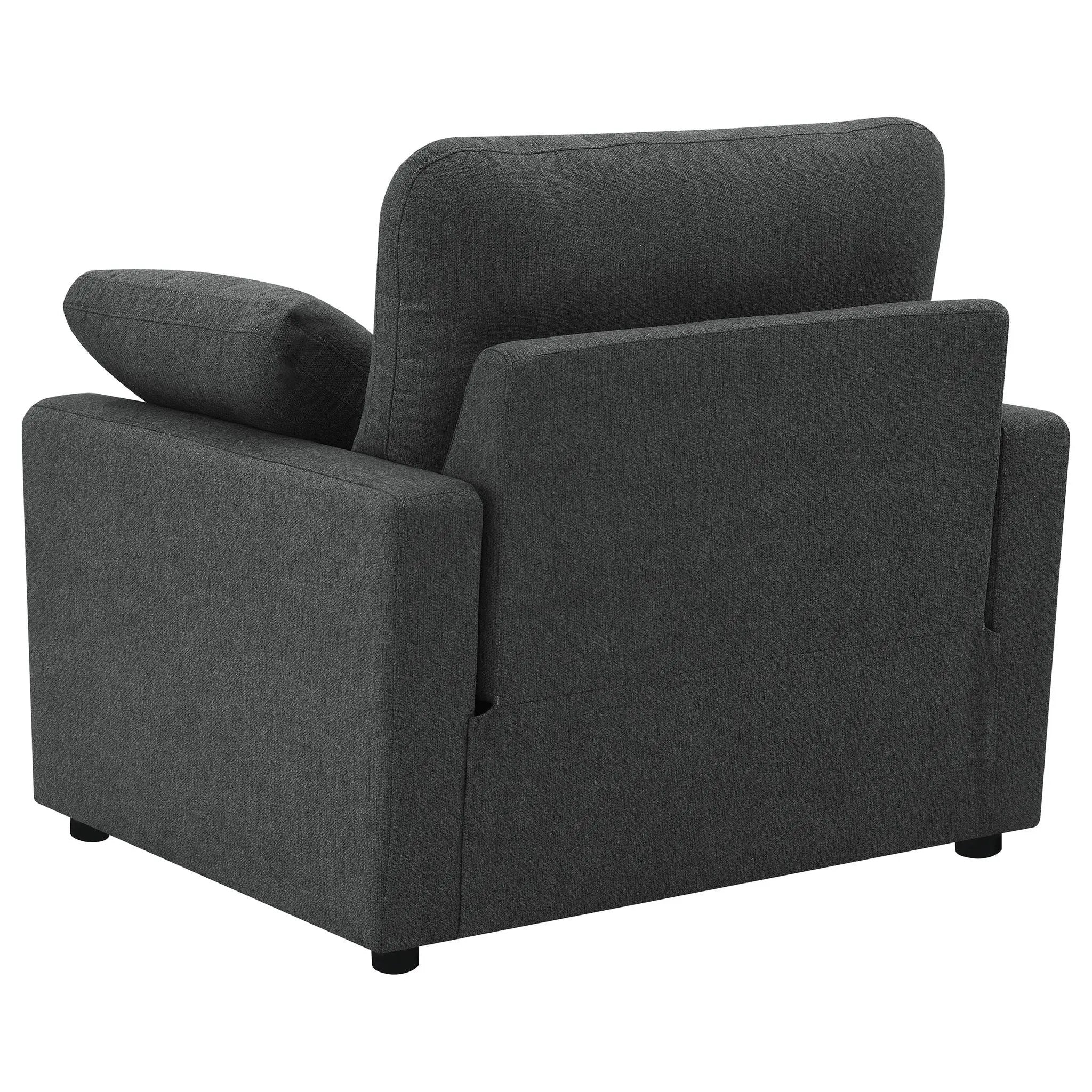 Collins Upholstered Power Recliner Chair Dark Grey by Unique Piece Furniture