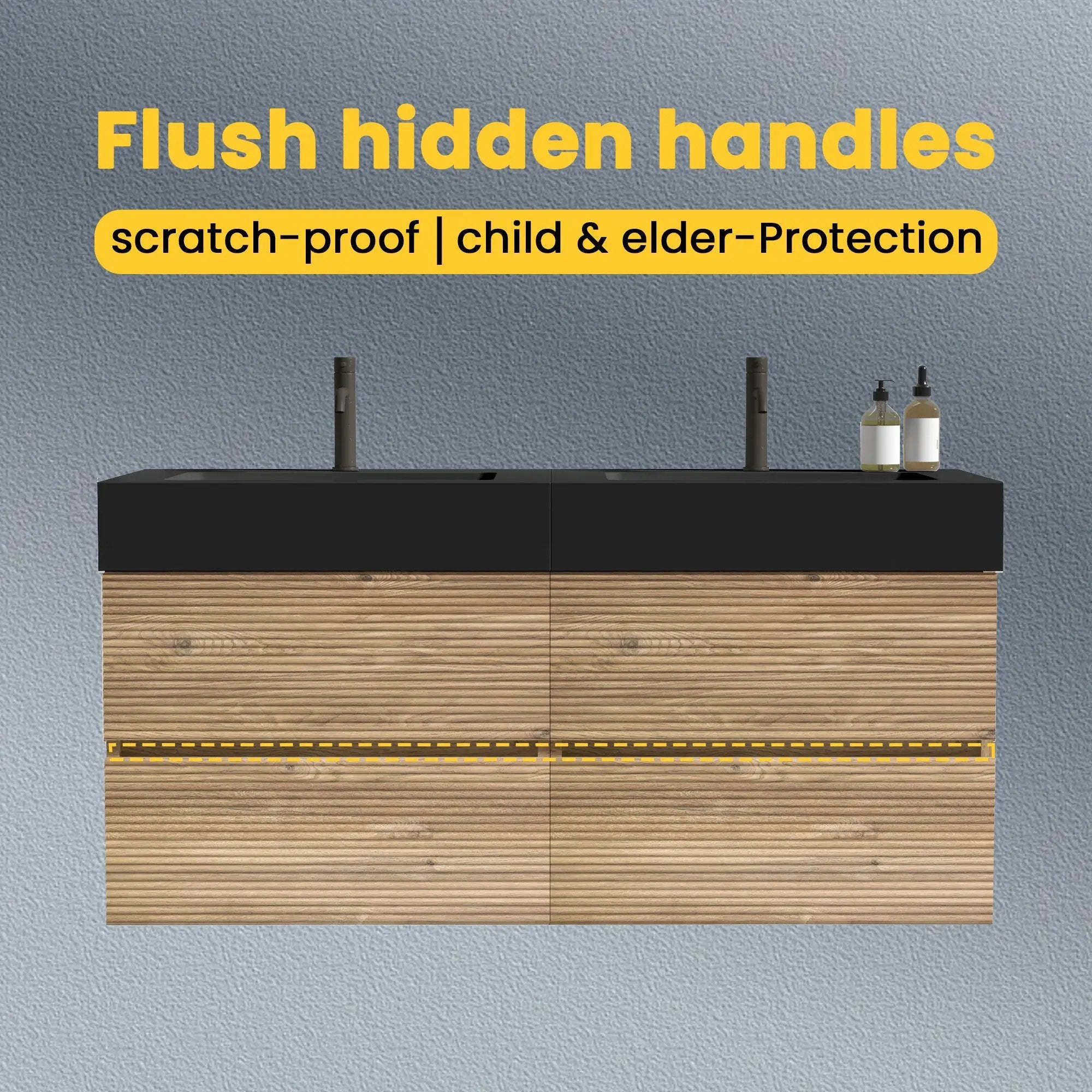 Grace 48'' (24inch*2) Rough Bathroom Vanity by HouseOfZazla