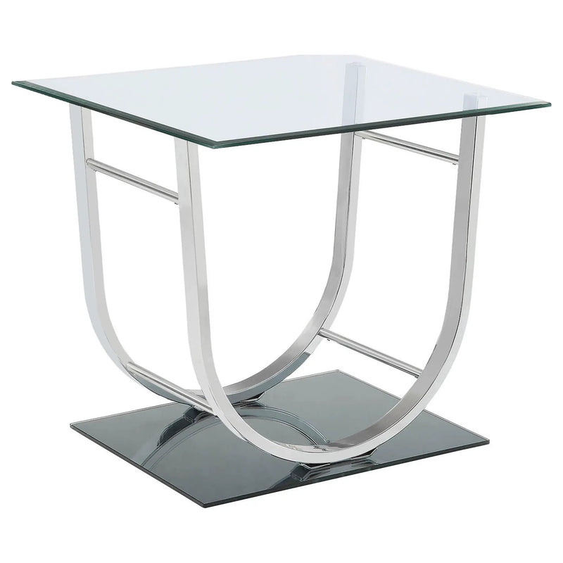 Danville 3-piece Glass Top Coffee and End Table Set Chrome by Unique Piece Furniture