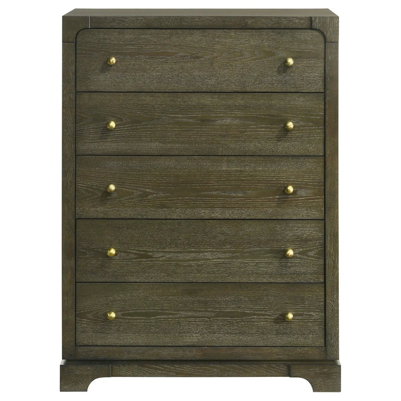Gran Park 5-drawer Bedroom Chest of Drawers Dark Cocoa by Unique Piece Furniture