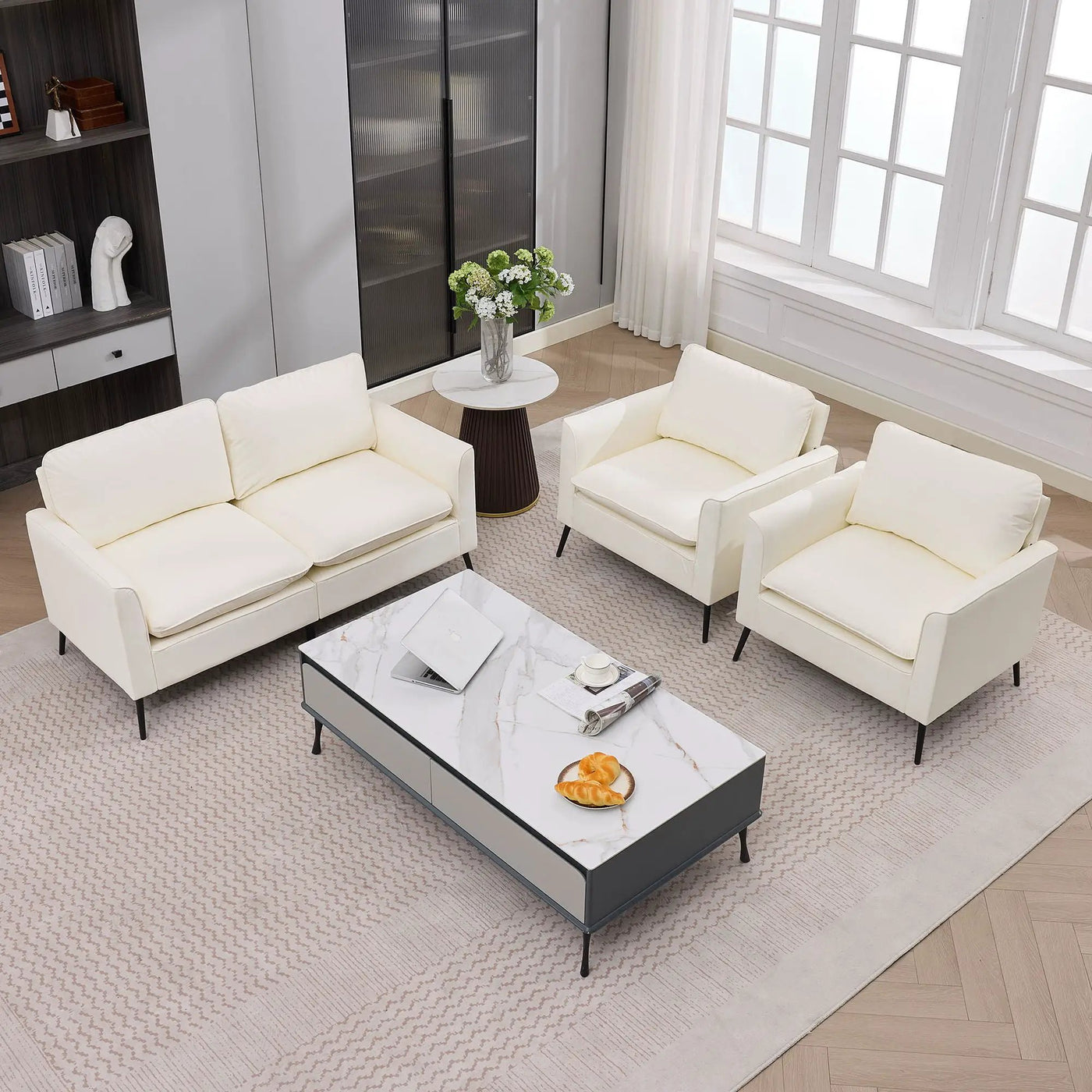 Upholstered Loveseat, For Living Room by HouseOfZazla