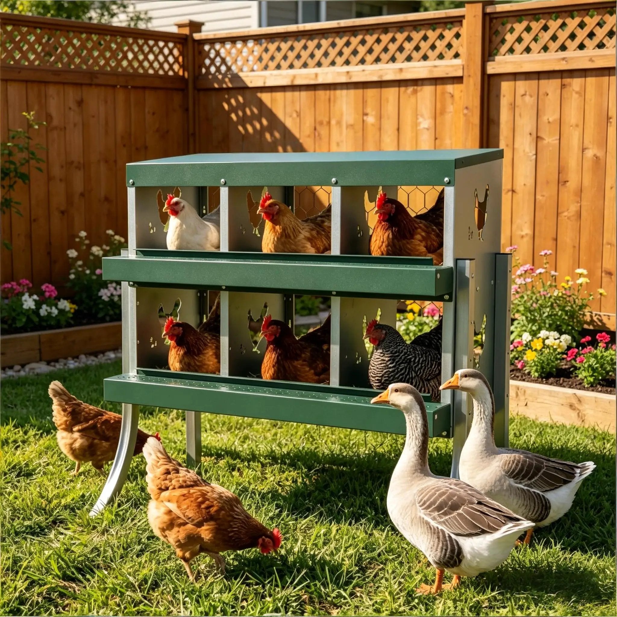 Outdoor Egg Laying Boxes, Metal Nesting Boxes, Chicken Nesting Boxes by HouseOfZazla