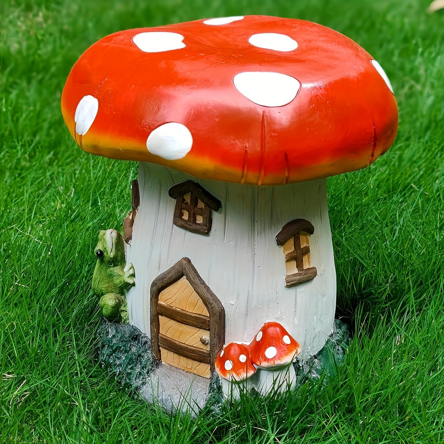 13.4" Mushroom House Garden Stool by HouseOfZazla