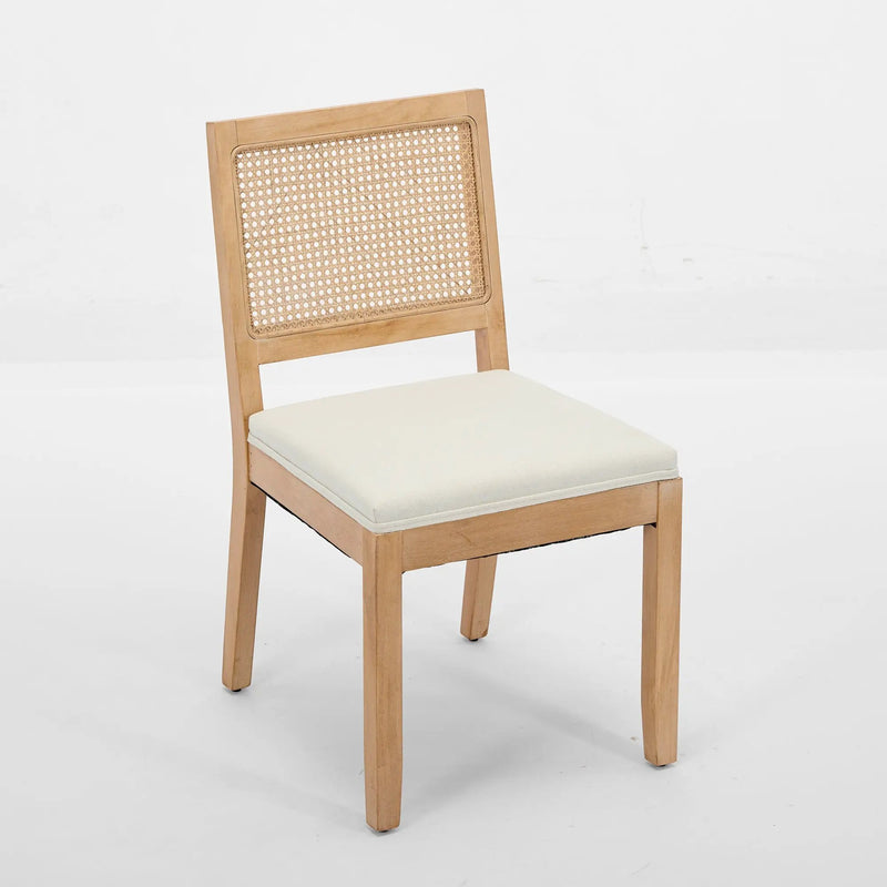 Farmhouse Rattan Dining Chairs Set of 2 by HouseOfZazla