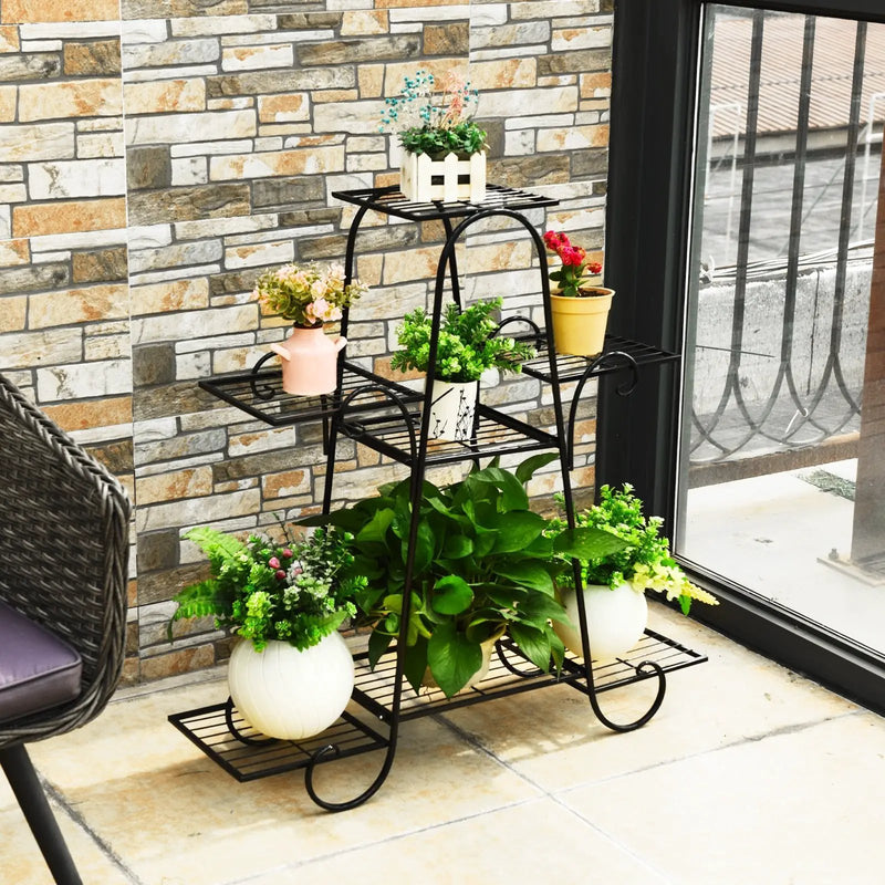 7 Tier Metal Patio Plant Stand by DirectDeals