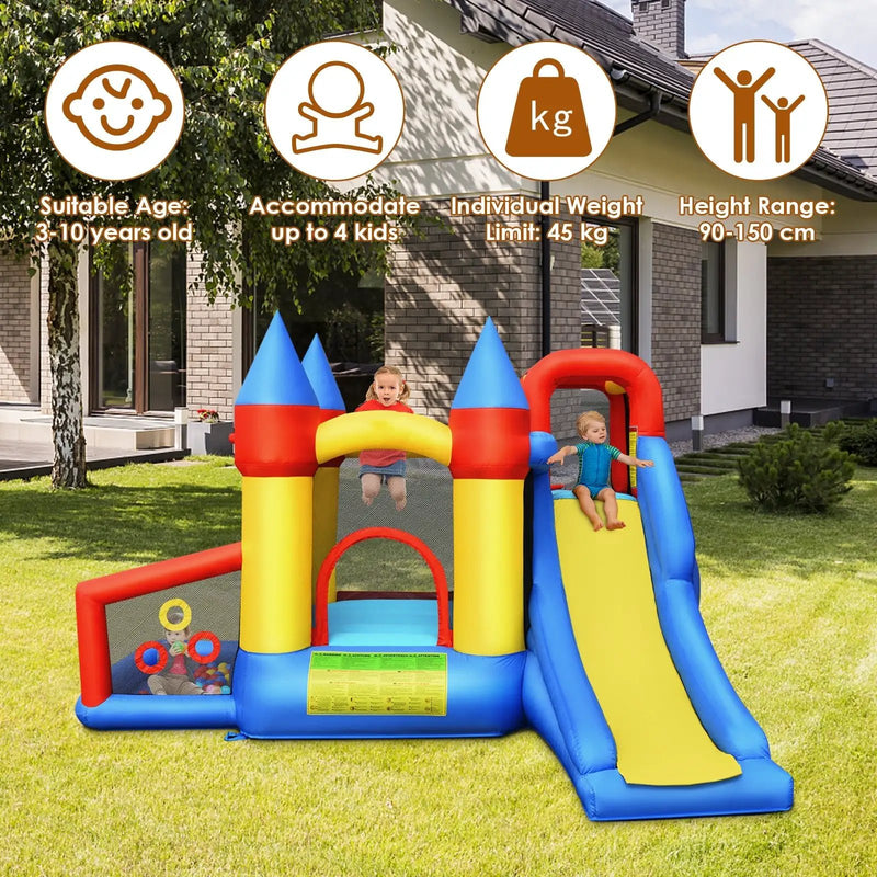 Inflatable Bounce House with Basketball Rim and 780W Blower by DirectDeals