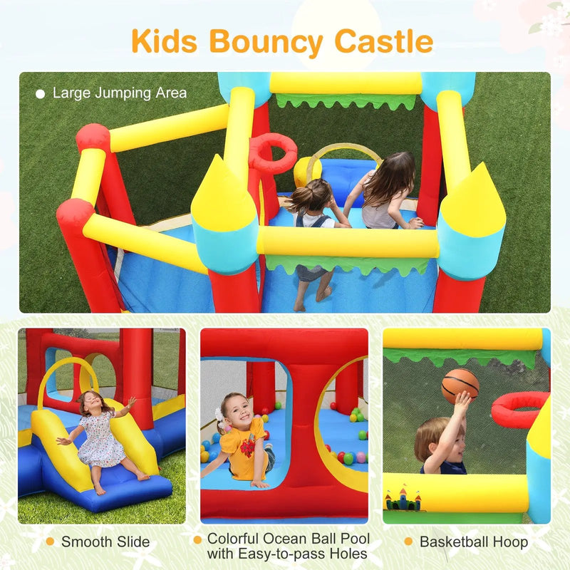 Inflatable Bounce Slide Jumping Castle Without Blower by DirectDeals