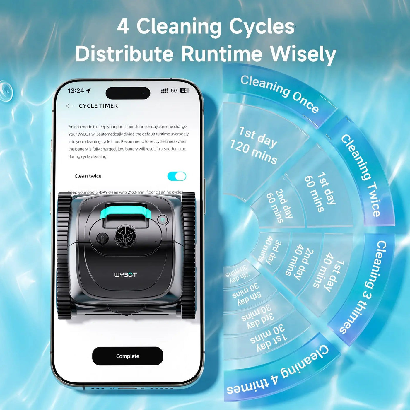 (2026 Upgrade) WYBOT C1 Cordless Robotic Pool Cleaner by WYBOT