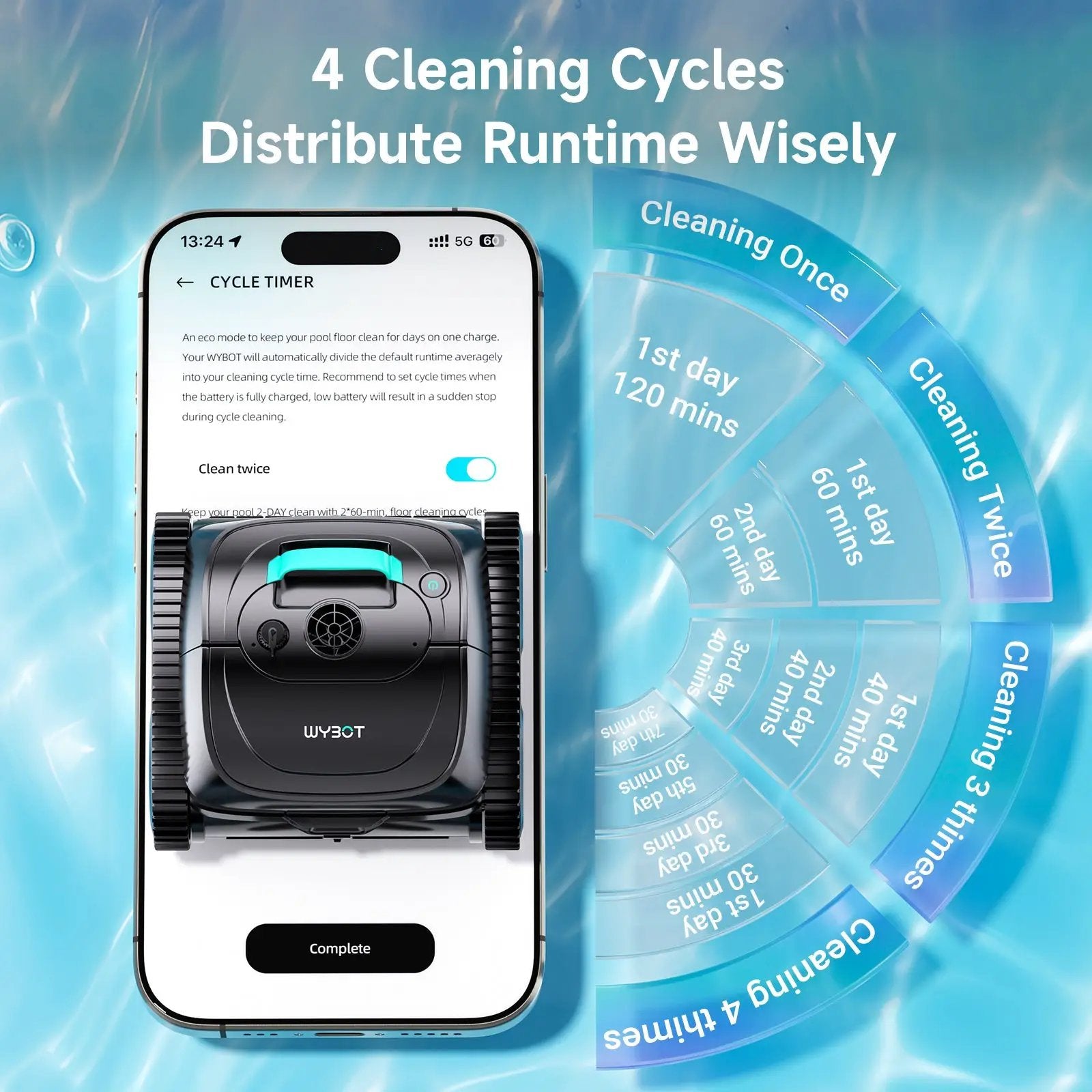 (2026 Upgrade) WYBOT C1 Cordless Robotic Pool Cleaner by WYBOT