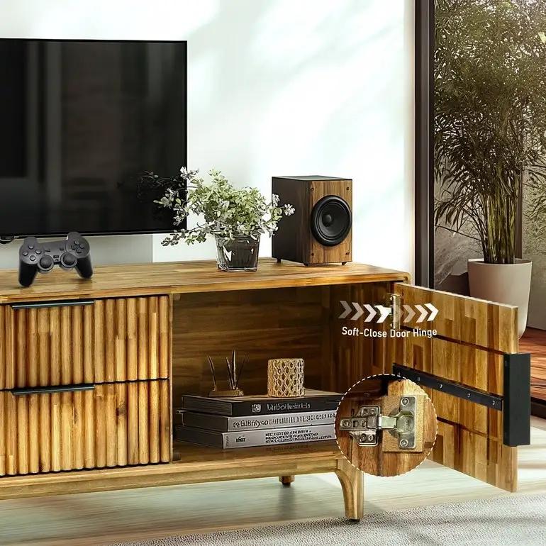 Bosk Wood Fluted TV Stand by Megsu
