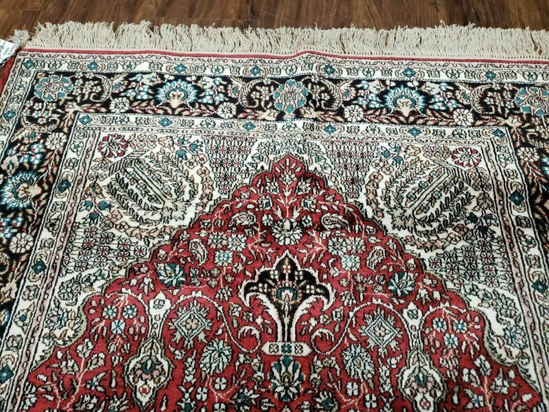 3' X 5' Vintage Fine Handmade India Oriental Kashmir Silk Rug 400 KPSI Wow by Jewel Rugs