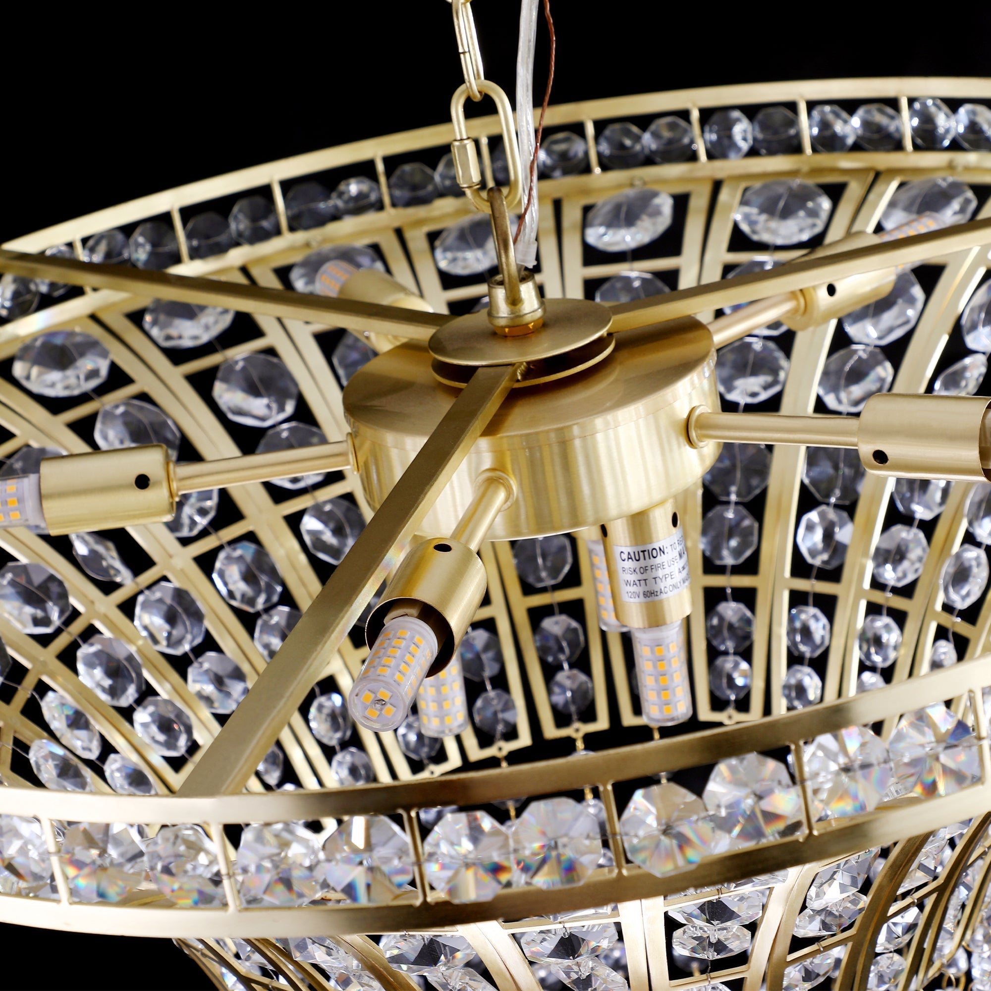 8-Light 23.6' Wide Crystal Waterfall Chandelier by HouseOfZazla