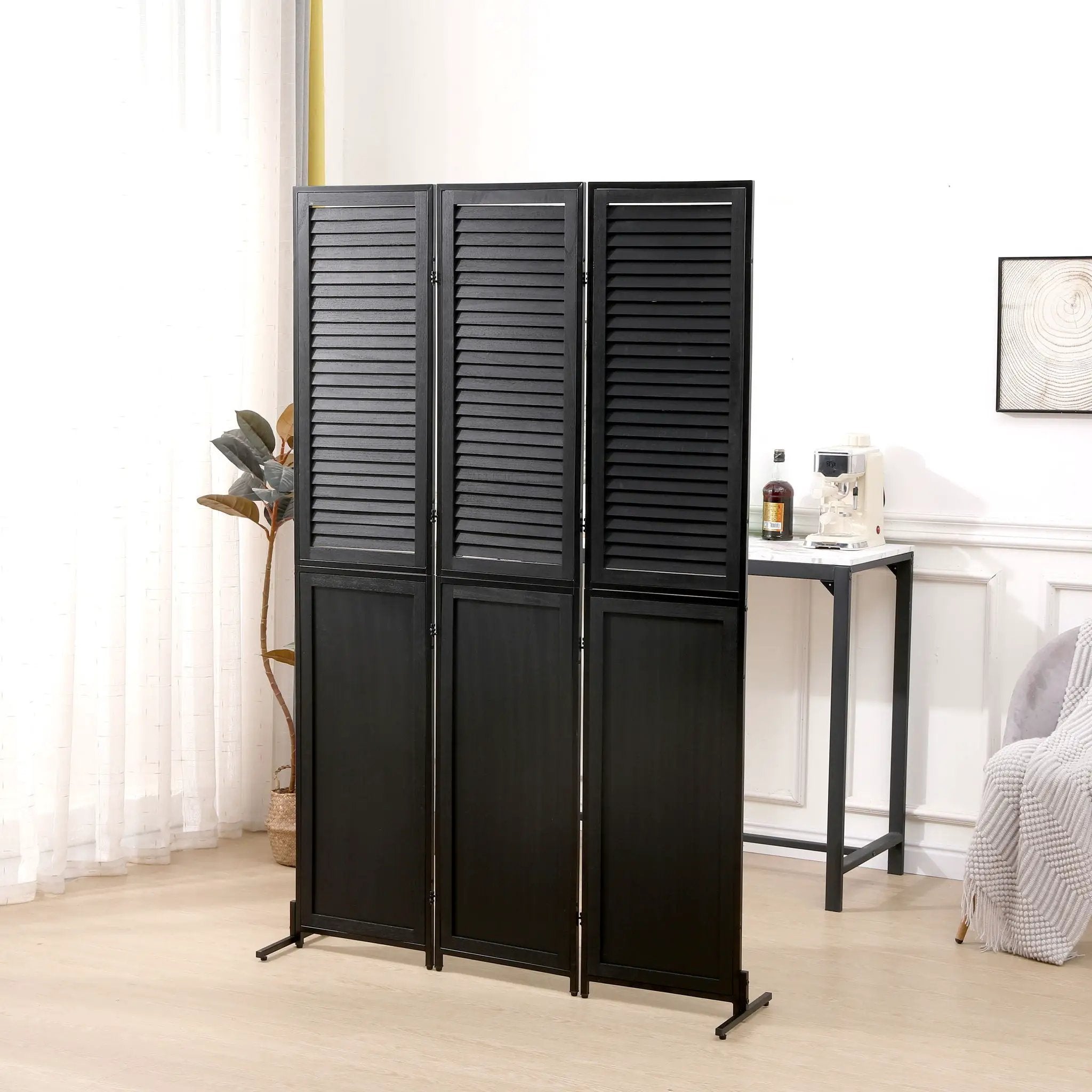 Rustic 3 Panel Room Dividers And Folding Privacy Screen by Unique Piece Furniture