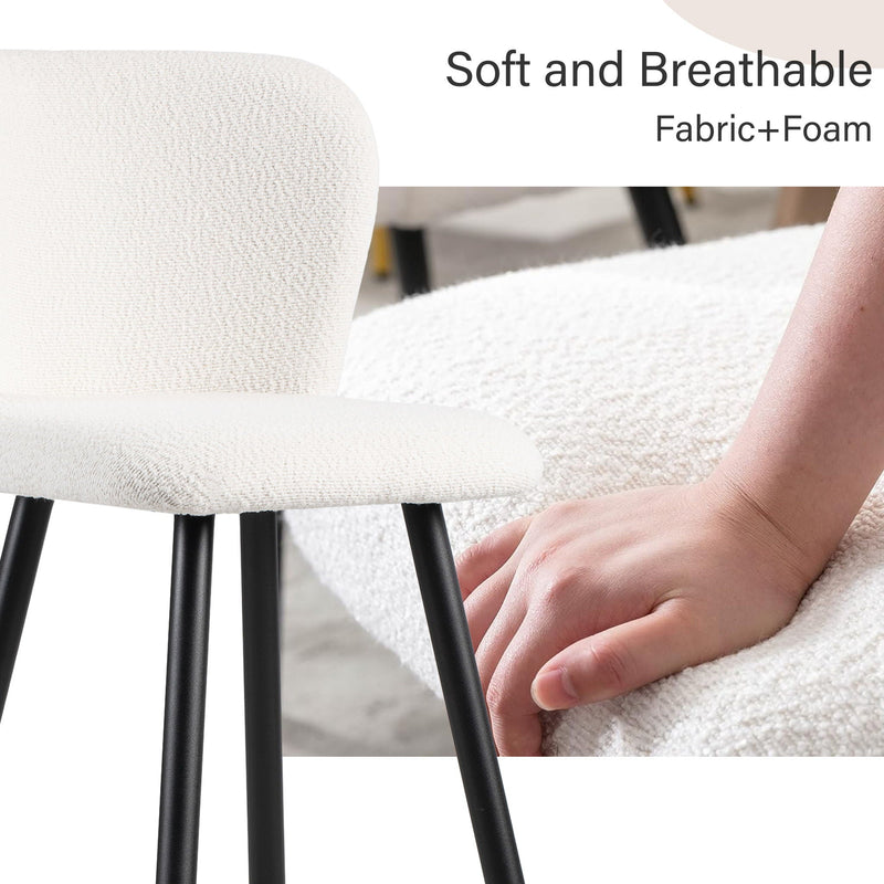 Modern Style Barstool, Tipped Ends, Suitable For Various Decoration Styles - White by HouseOfZazla