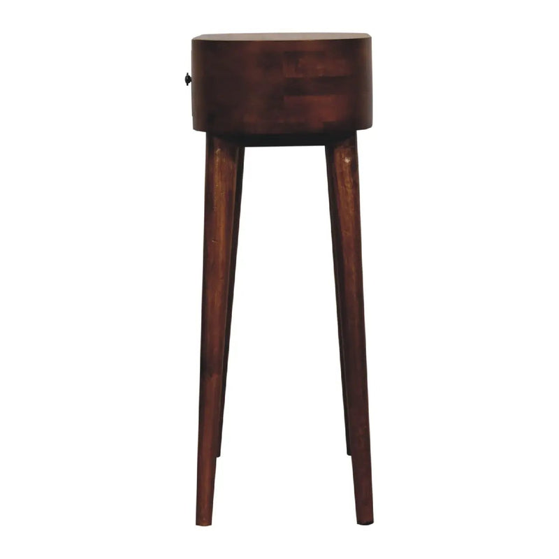 Solid Wood Mini Albion Chestnut Console, 1-Drawer, Nordic Legs by HouseOfZazla