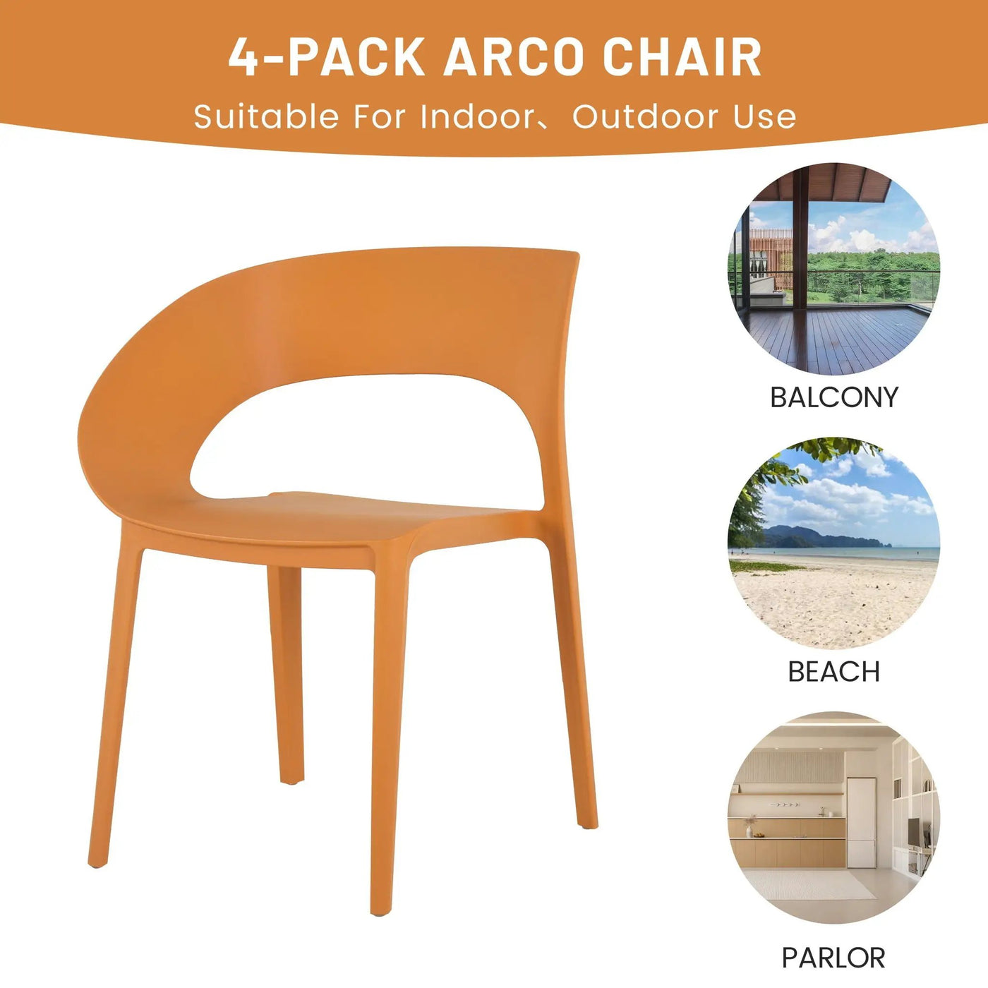 4 Piece Set Of Modern Designed Single Chairs With Folding Square Table by HouseOfZazla