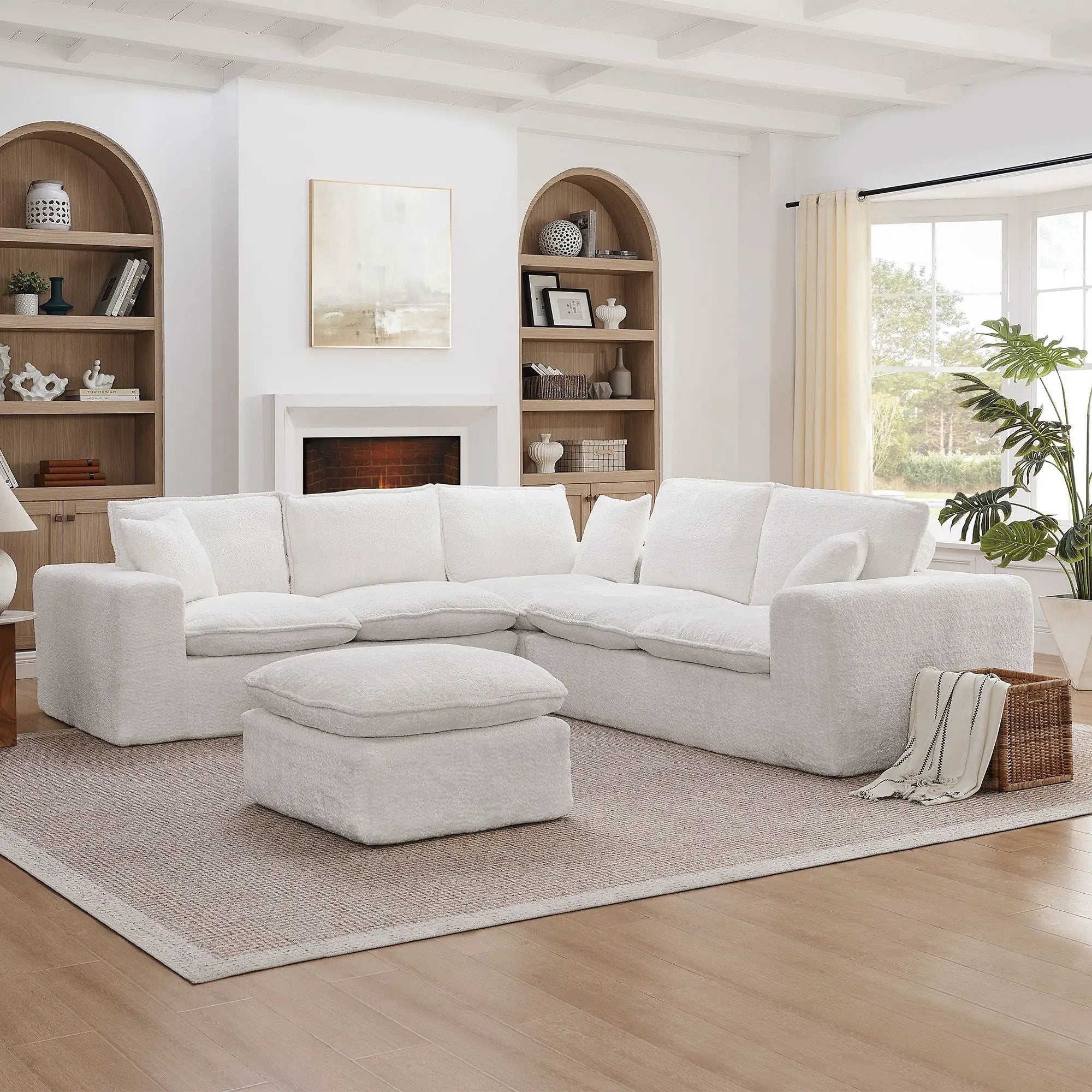 Sectional Sofa With Moveable Ottoman by Unique Piece Furniture
