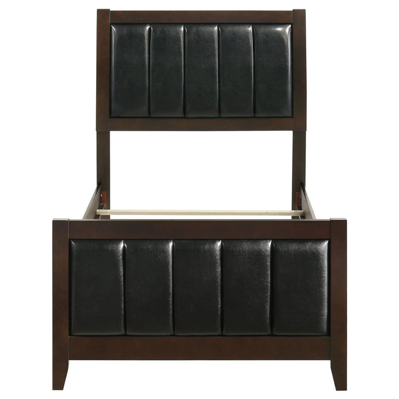 Carlton Wood Twin Panel Bed Cappuccino by Unique Piece Furniture